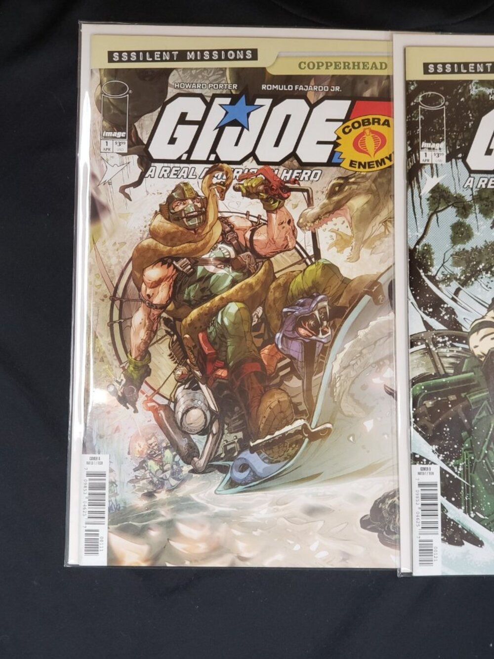 GI Joe SSSilent Missions COPPERHEAD #1 Prestige Variant Set A B & 1:10 Porter - Picture 11 of 11